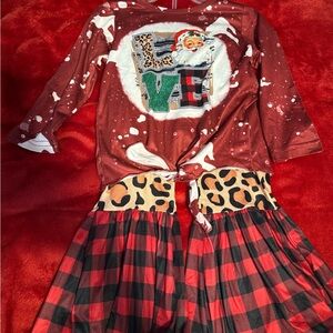 Santa Red and Black toddler Set 18-24 m